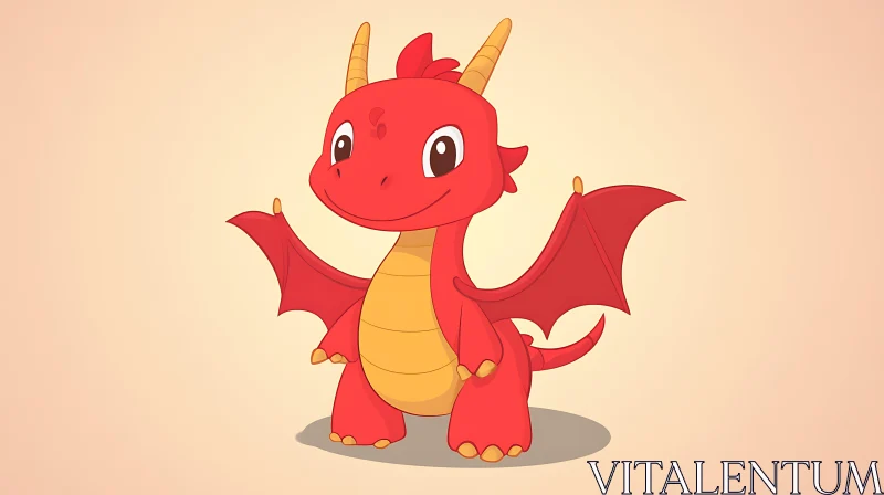 AI ART Cute Cartoon Dragon Character Design