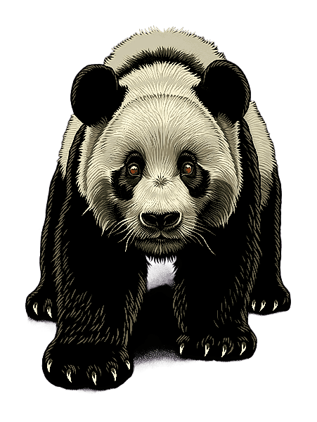 Panda Bear Art for Apparel