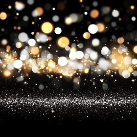 Golden and Silver Bokeh Sparkle Design