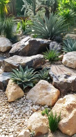 Desert Landscape Garden with Succulent Plants