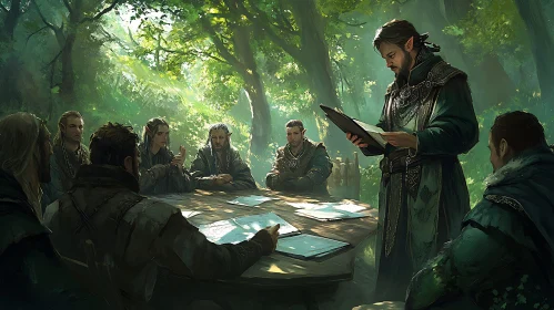 Elven Council Meeting in the Woods