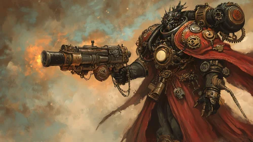 Intricate Steampunk Warrior Artwork