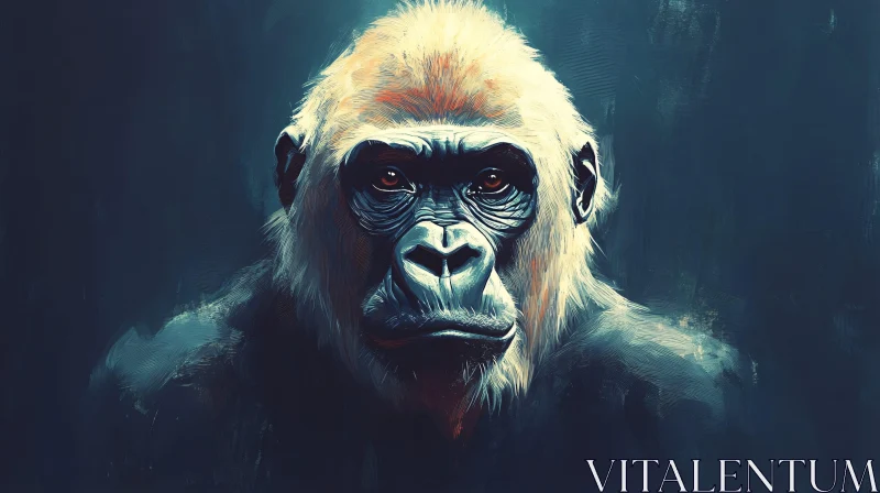 Majestic Gorilla in Artistic Expression AI Image