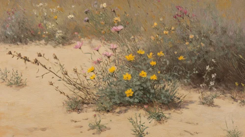 Wildflowers in Sand Painting