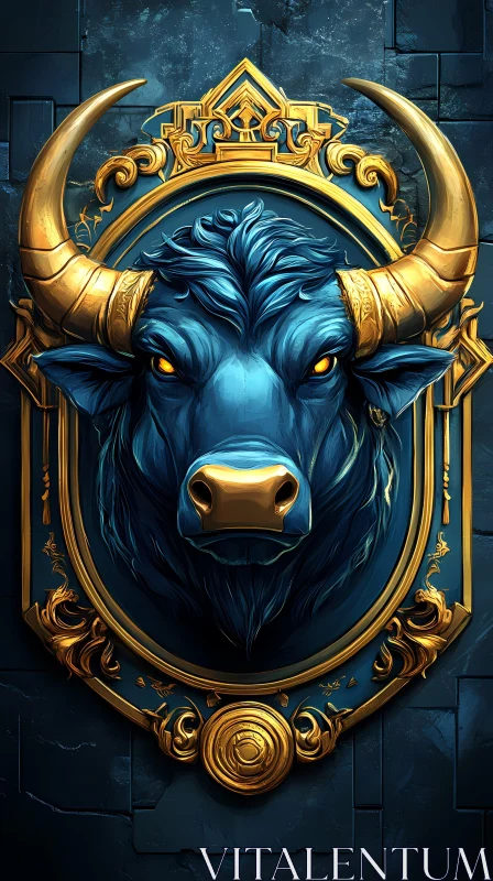 AI ART Opulent Bull Artwork