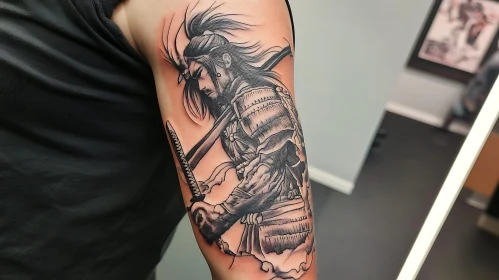 Arm Tattoo: Samurai with Swords