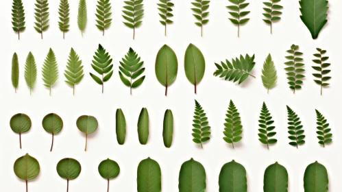 Green Leaves Pattern: Minimalist Beauty in Nature