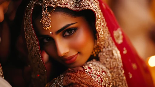 Radiant Bride in Traditional Wedding Dress