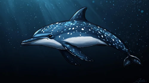 Starlit Dolphin Underwater