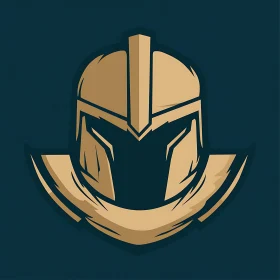 Stylized Spartan Helmet Art