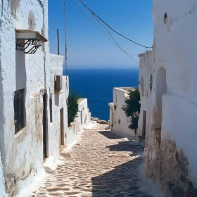 Island Street View with White Buildings