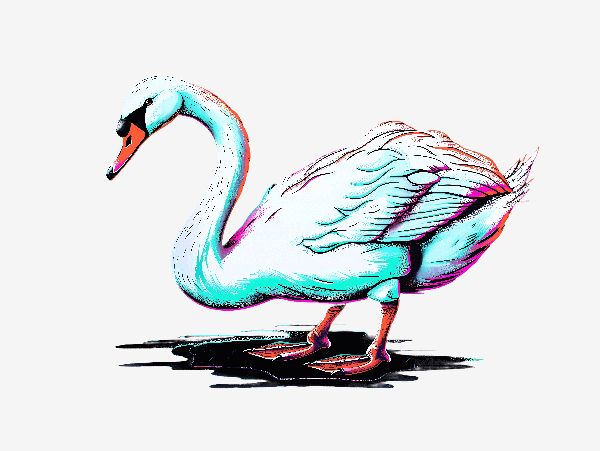 Graceful Swan Illustration