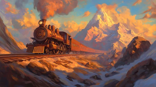 Sunset Train Journey