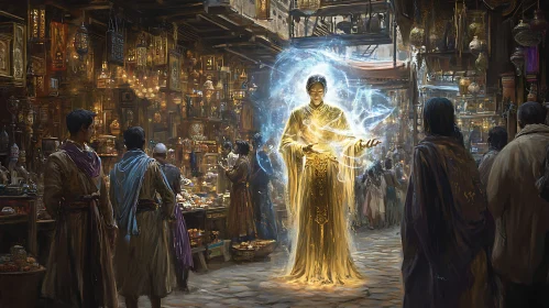 Golden Aura in the Marketplace