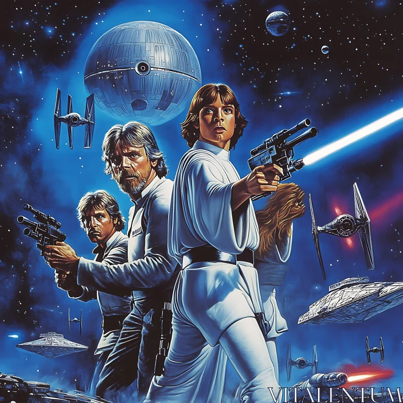 AI ART Retro Star Wars Movie Poster