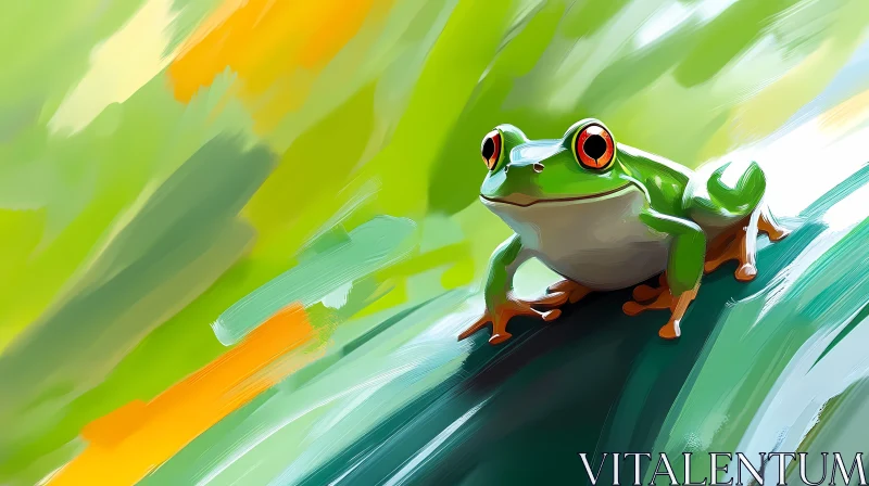 Tree Frog Art AI Image