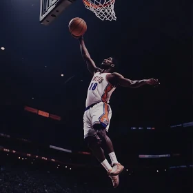 Athlete Scoring a Basket