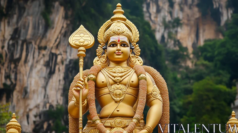 Majestic Murugan Deity Sculpture AI Image