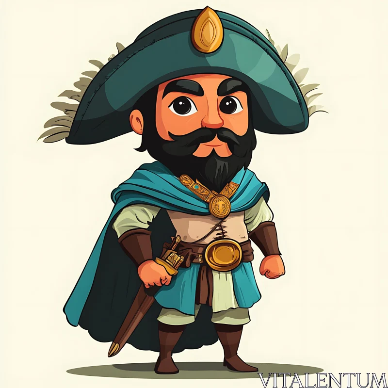 AI ART Stylized Warrior Cartoon Character