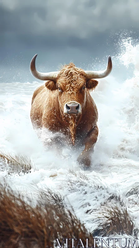 Oceanic Bull Power AI Image