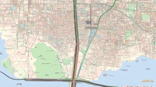 Urban Landscape Topographical Map