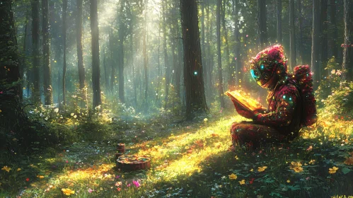 Sunlit Forest Book Reader