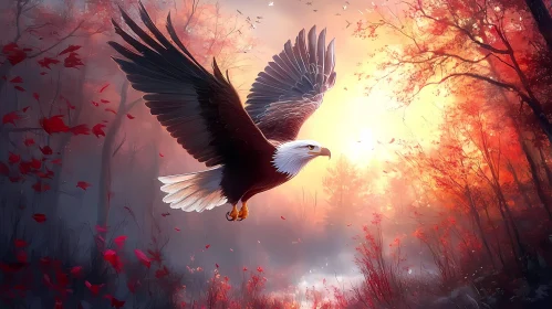 Majestic Eagle in Autumn