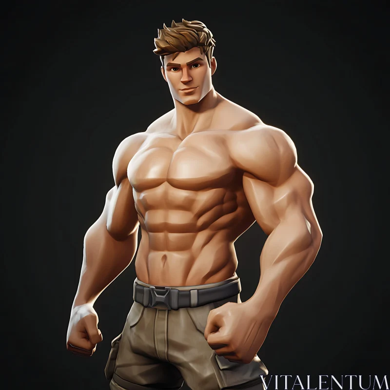 AI ART Strong Man Character Design