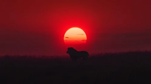 Silhouette of Lion