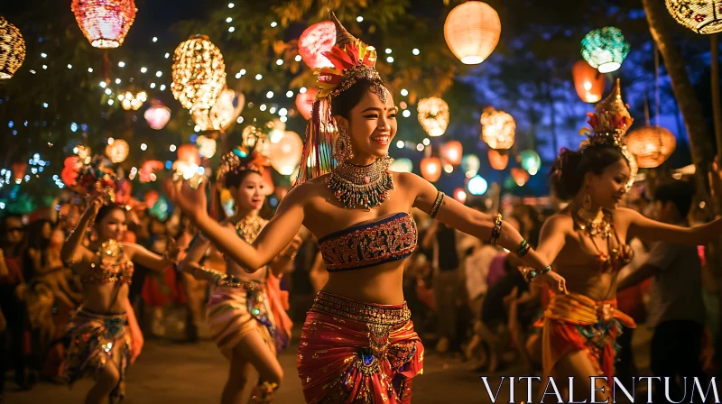 Women Dancing at Night AI Image