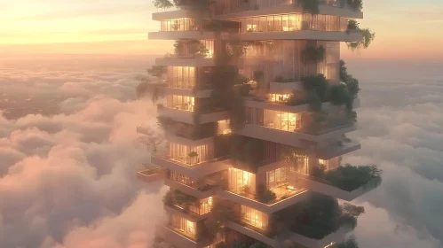 Luxurious High-Rise Building in the Sky