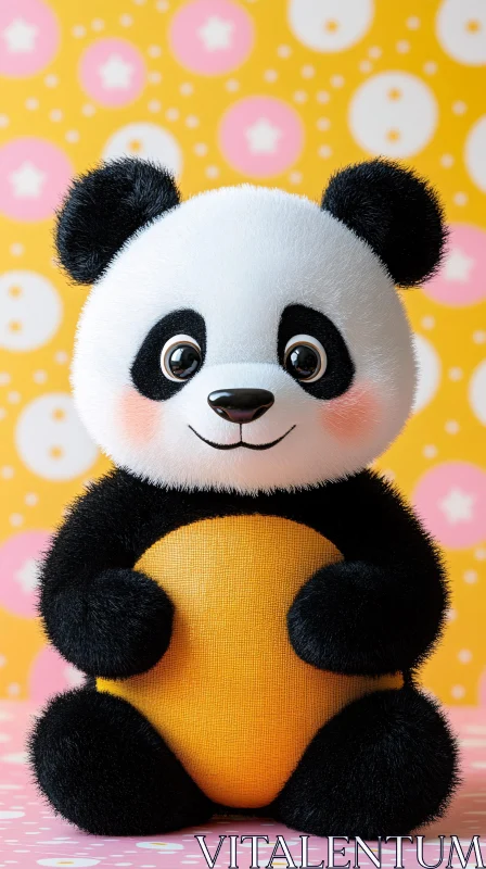 AI ART Cute Panda Toy in Playful Setting