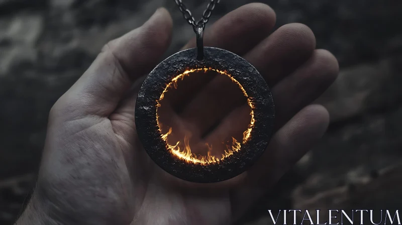 AI ART Ring of Fire Necklace