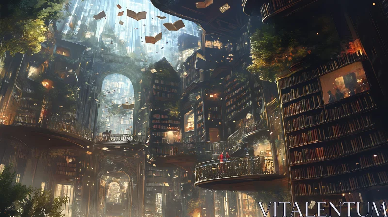 AI ART Whimsical Book Sanctuary