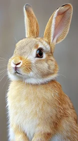 Adorable Bunny with Perked Ears