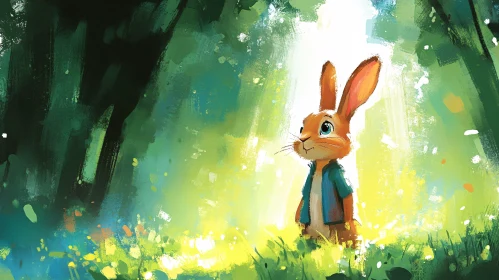 Enchanted Forest Rabbit Artwork