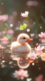 Duckling and Blossoms