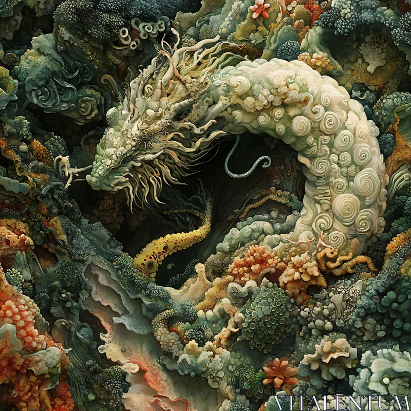 AI ART Coral Dragon in Marine Ecosystem