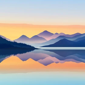 Still Waters: Mountain Reflection Landscape