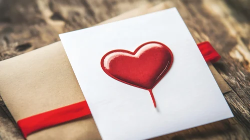 Romantic Heart Seal on Love Letter