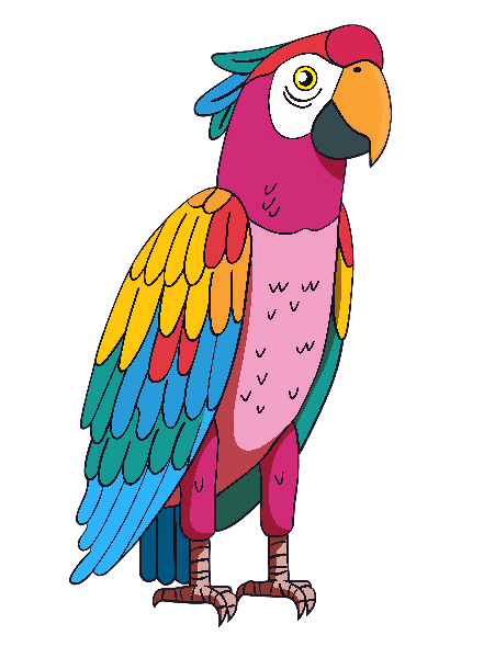 Vibrant Parrot T-Shirt Art