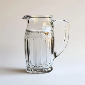 Clear Glass Pitcher with Handle