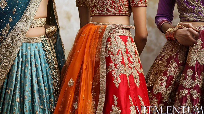 Traditional Indian Bridal Attire AI Image