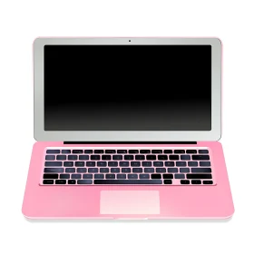 Elegant Pink Laptop with Large Screen