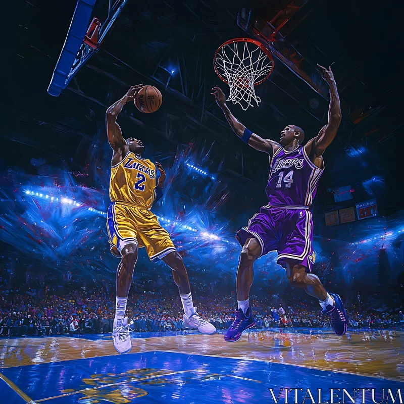 Lakers in Action AI Image