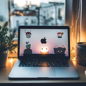 Warm and Inviting Workspace by the Window