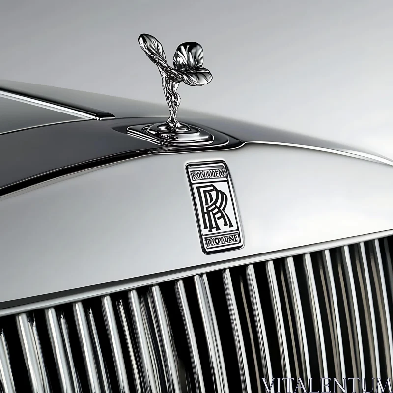 Detailed View of Luxury Automobile Emblem AI Image