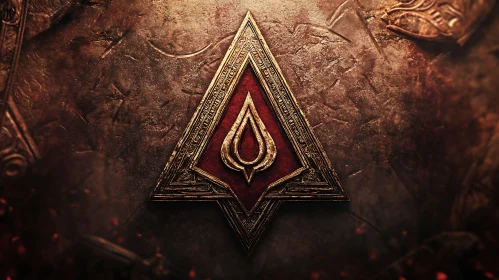 Ancient Golden Triangle Symbol Art