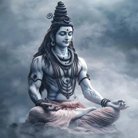 Serene Shiva in Contemplation