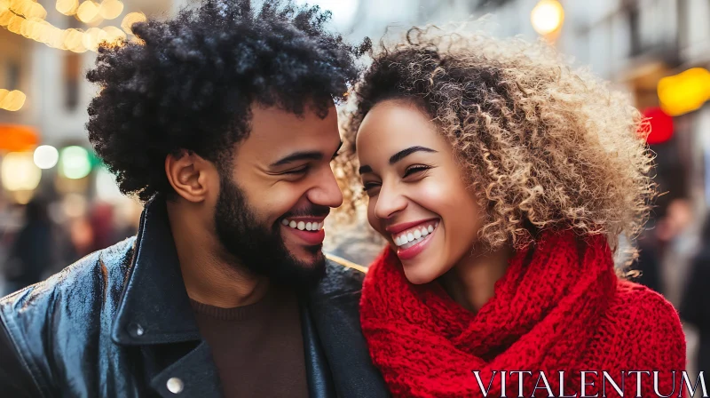 Radiant Couple Sharing a Smile AI Image